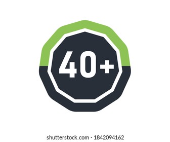 40 más aislados en un fondo blanco. Número de más de 40 