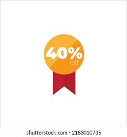 Bis zu 40% Verkaufspräsentation, Rabatt bieten Preisschilder, Sonderangebot-Symbol. Perfektes Design für den Verkauf von Shopbannern
