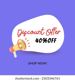 40% seventy percent off buy now poster banner graphic design icon logo sign symbol social media website coupon