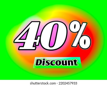 40% Special offer sale tag isolated vector illustration. 40% Discount offer price label, symbol for advertising campaign in retail, sale promo marketing, 40% discount vector. ad offer on shopping day.
