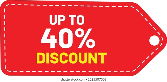 40 % Spical offer Banner and sticker design badge , vector illustration and discount offer 