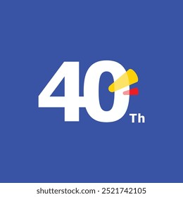 40 Th Anniversary Celebration Number Collection Design Fun