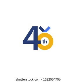 40 th Anniversary Celebration Vector Template Design Illustration