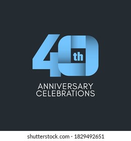 40 th Anniversary Celebration Vector Template Design Illustration