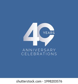 40 th Anniversary Celebration Vector Template Design Illustration