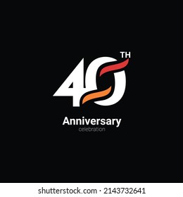 40 Th Anniversary Celebration Vector Template Design Illustration