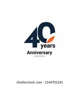 40 Th Anniversary Celebration Vector Template Design Illustration