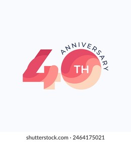 40 Th Anniversary Celebration Vector Template Design Illustration