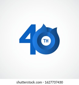 40 Th Anniversary Celebrations Vector Template Design Illustration