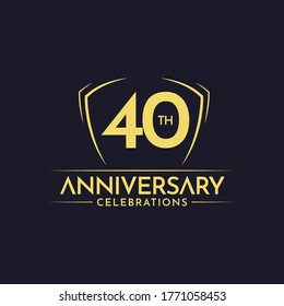 40 Th Anniversary Celebrations Vector Template Design Illustration