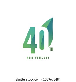 40 th Anniversary Logo Vector Template Design Illustration