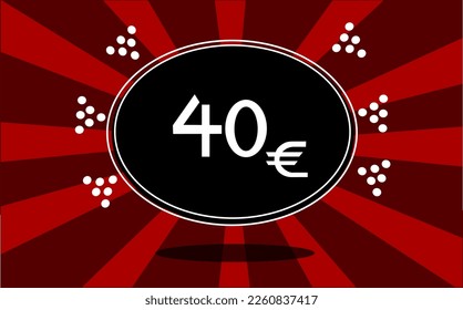 40 Є vector icon. forty euro symbol