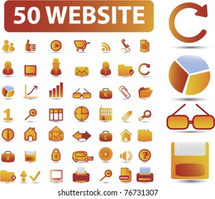 40 website icons, signs, vector illustrations