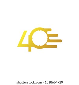 40 Year Anniversary Celebration Vector Template Design Illustration