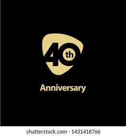 40 Year Anniversary Celebration Vector Template Design Illustration