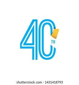 40 Year Anniversary Celebration Vector Template Design Illustration