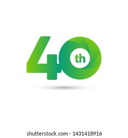 40 Year Anniversary Celebration Vector Template Design Illustration
