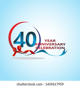 40 Year Anniversary celebration Vector Template Design Illustration