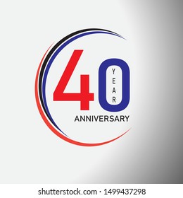 40 year Anniversary Celebration vector template, Design for Banner, greeting Cards or print