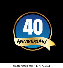 40 year anniversary celebration, vector design for celebrations, invitation cards and greeting cards