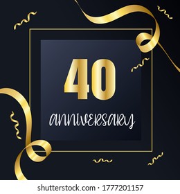 40 year anniversary celebration, vector design for celebrations, invitation cards and greeting cards