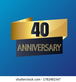 40 year anniversary celebration, vector design for celebrations, invitation cards and greeting cards