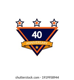 40-jähriges Jubiläum Vektor Template Design Illustration
