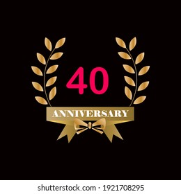 40-jähriges Jubiläum Vektor Template Design Illustration