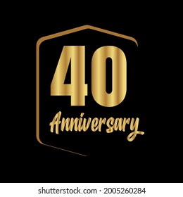 40 year anniversary celebration, vector design for celebrations, invitation cards and greeting cards