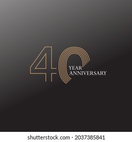 40 YEAR ANNIVERSARY CELEBRATION VECTOR DESIGN TEMPLATE ILLUSTRATION