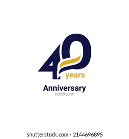 40 Year Anniversary Celebration Vector Template Design Illustration