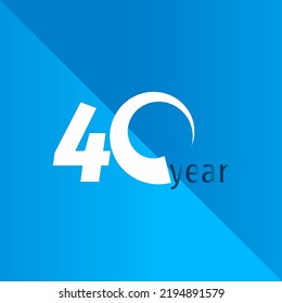 Ilustración de diseño de plantillas vectoriales de celebración de 40 años