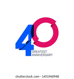 40 year anniversary design template.
