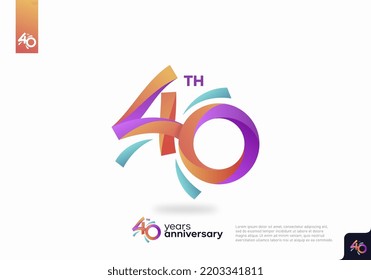 40 year anniversary design template