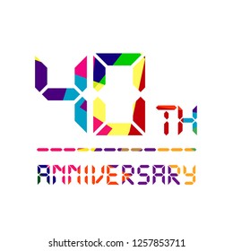 40 year anniversary design. vector