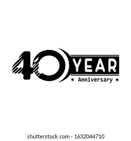 40 Year Anniversary elegant Vector Template Design Illustration 