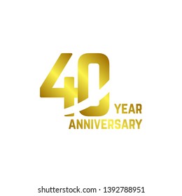 40 Year Anniversary Logo Vector Template Design Illustration