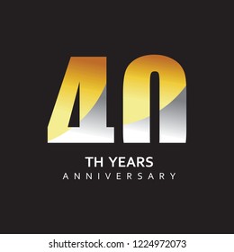 40 Year Anniversary Vector Template Design Illustration