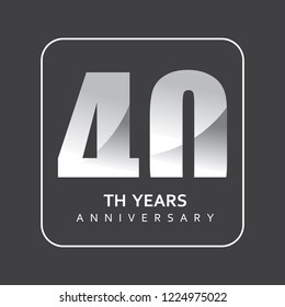 40 Year Anniversary Vector Template Design Illustration