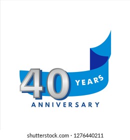 40 Year Anniversary Vector Template Design Illustration