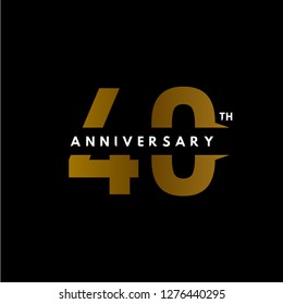 40 Year Anniversary Vector Template Design Illustration