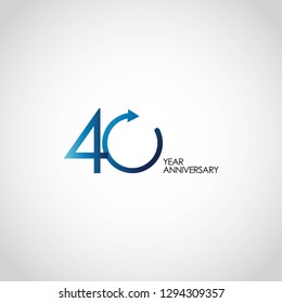 40 Year Anniversary Vector Template Design Illustration