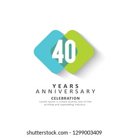 40 Year Anniversary Vector Template Design Illustration