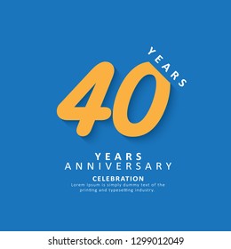 40 Year Anniversary Vector Template Design Illustration