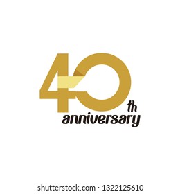 40 Year Anniversary Vector Template Design Illustration