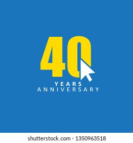 40 Year Anniversary Vector Template Design Illustration, with flat design.