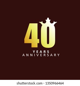 40 Year Anniversary Vector Template Design Illustration, with flat design.