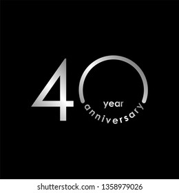 40 Year Anniversary Vector Template Design Illustration