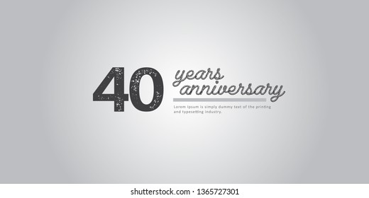 40 Year Anniversary Vector Template Design Illustration, with flat design.
