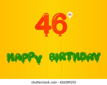 40 year birthday celebration flat color, 40th anniversary decorative flat modern style - vector illustration